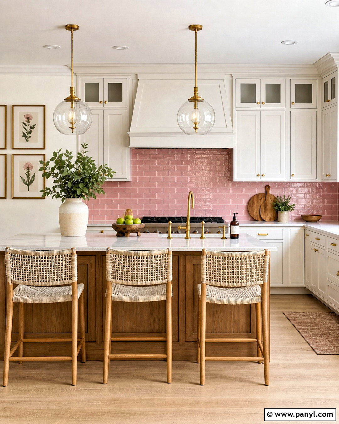 Pink Kitchen Backsplash - 20 pink kitchen decor ideas