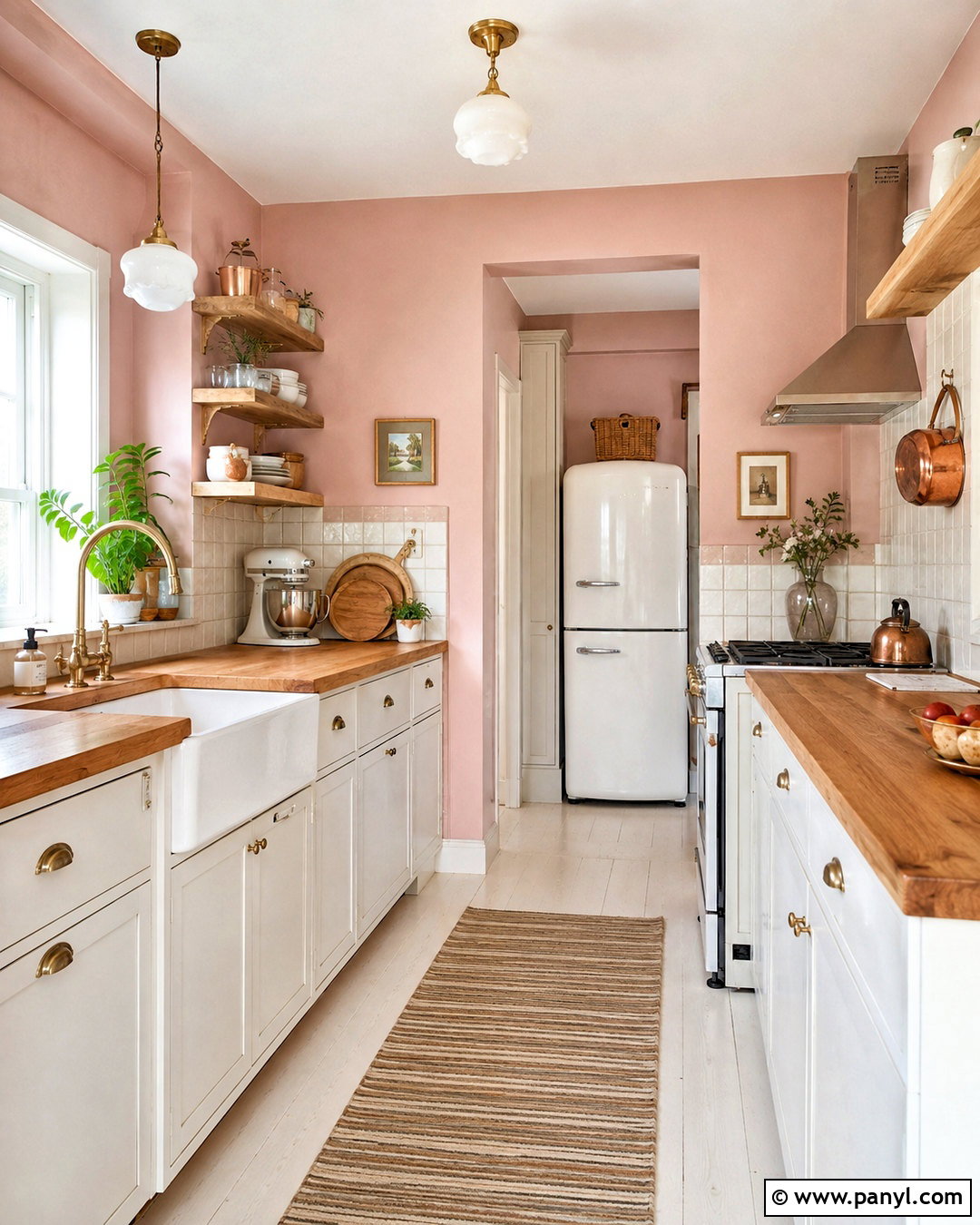 Pink Kitchen Walls With Butcher Block Counters - 40 pink kitchen walls