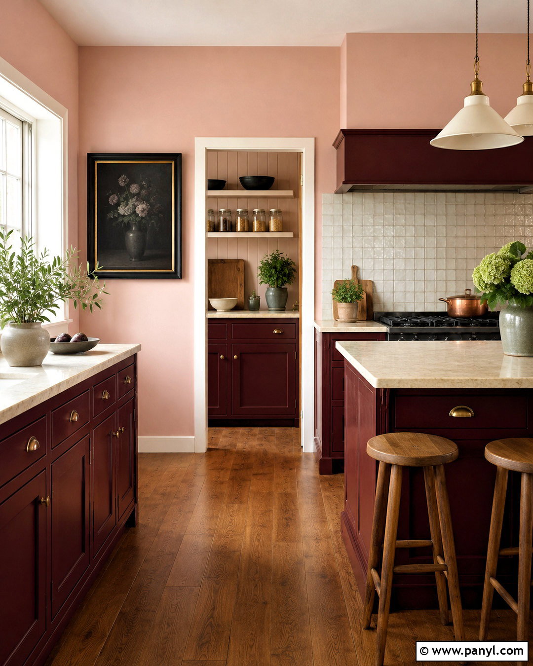 Pink Kitchen Walls With Red Cabinets - 40 pink kitchen walls