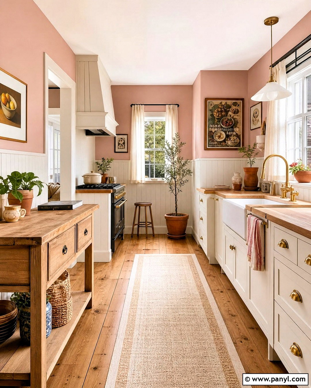 Pink Kitchen Walls - 20 pink kitchen decor ideas