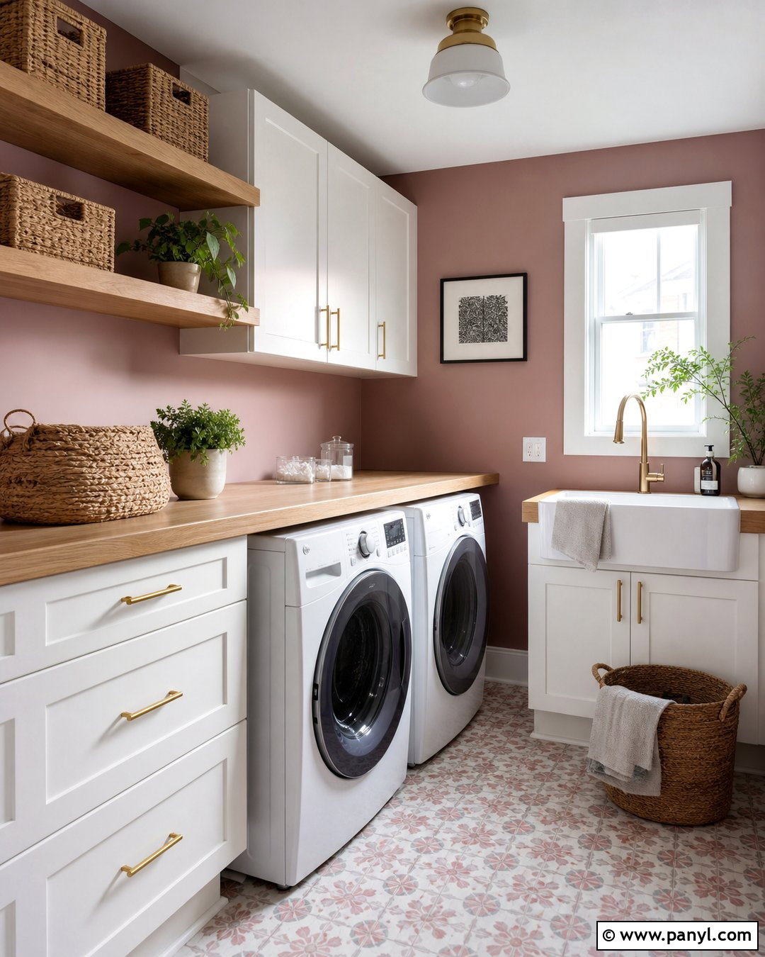 Pink Laundry Room Walls - 50 Pink Wall Ideas