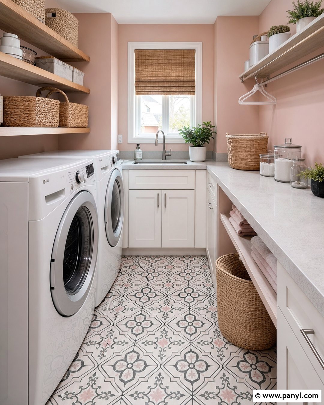 Pink Laundry Room - 35 Pink Wall Color Ideas