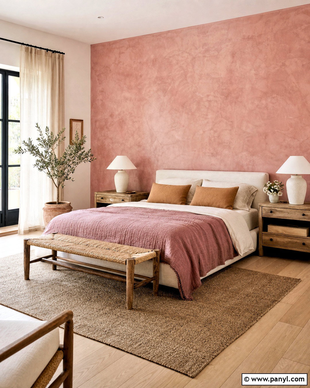 Pink Limewash Accent Wall Bedroom - 20 pink accent wall bedroom ideas
