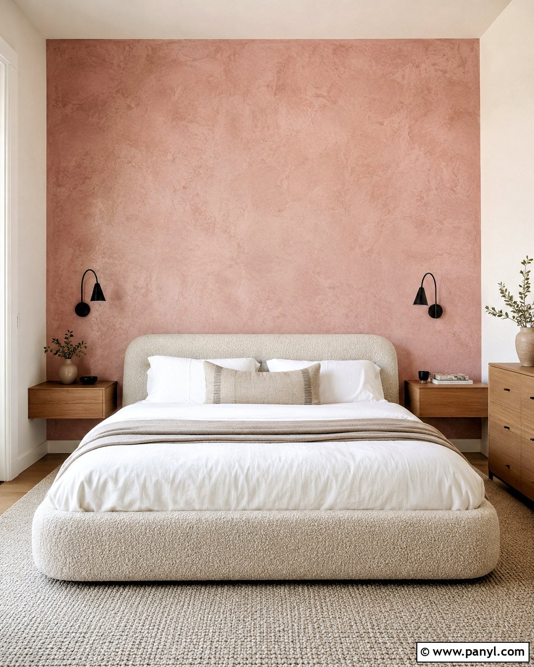 Pink Limewash Accent Wall Bedroom - 20 pink limewash bedroom ideas