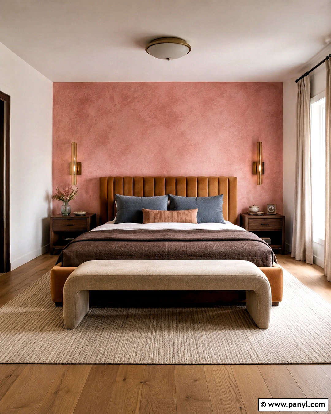 Pink Limewash Accent Wall Bedroom - 40 Pink Limewash Wall Ideas
