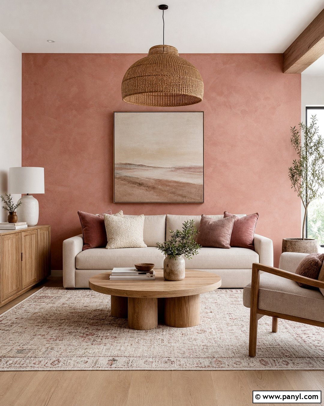 Pink Limewash Accent Wall - 25 Limewash Pink Walls
