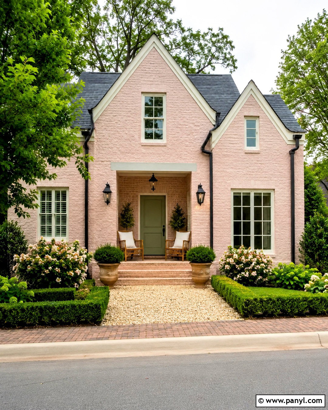 Pink Limewash Brick Exterior - 20 pink lime wash ideas