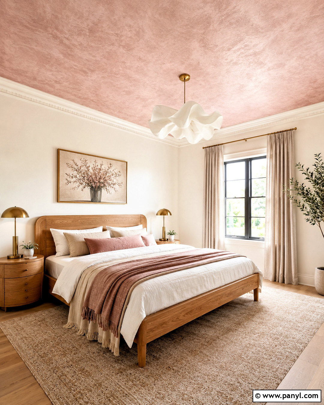 Pink Limewash Ceiling Bedroom - 20 pink limewash bedroom ideas