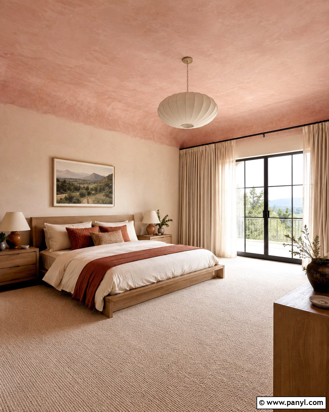 Pink Limewash Ceiling - 20 pink lime wash ideas