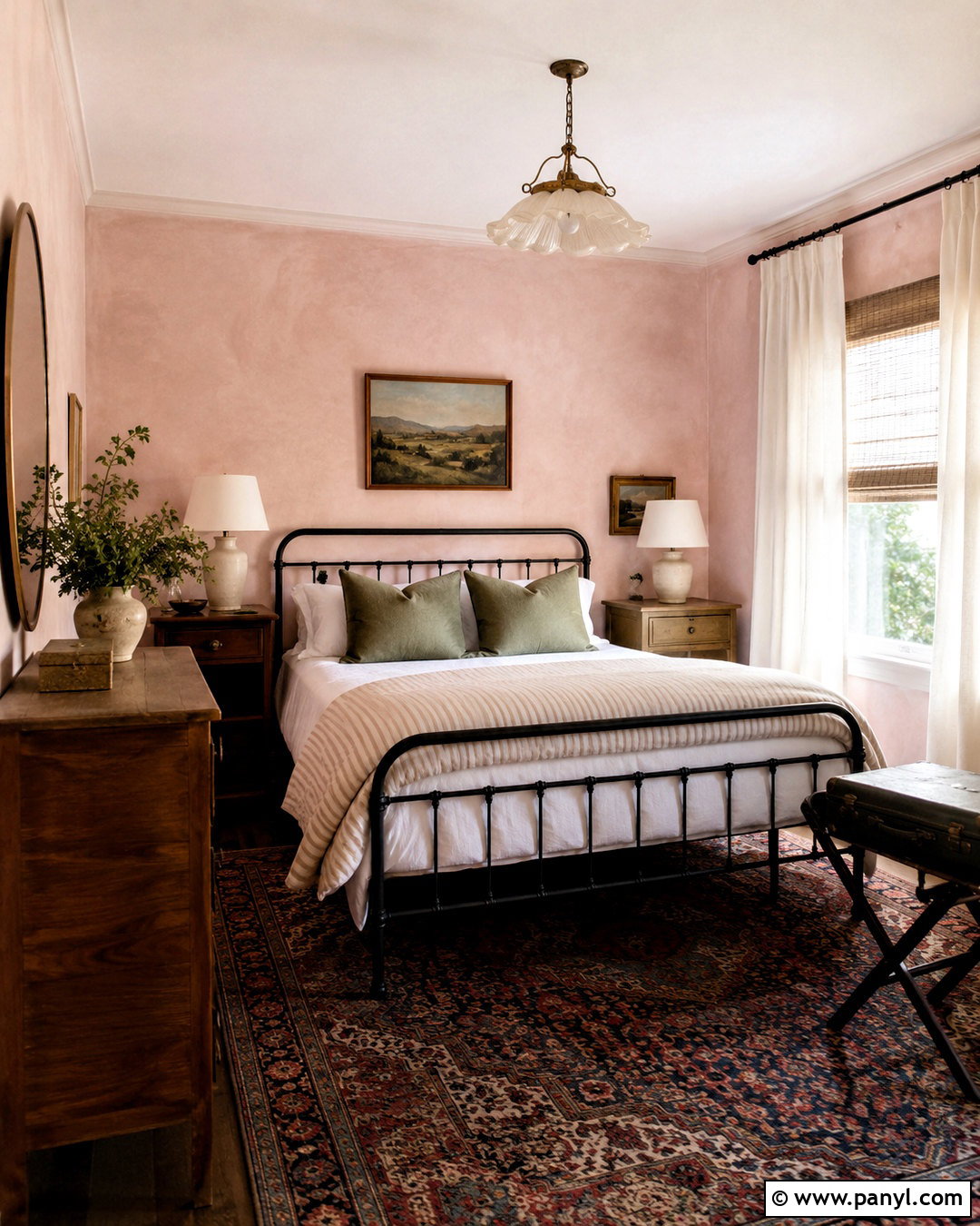 Pink Limewash Guest Bedroom - 40 Pink Limewash Wall Ideas