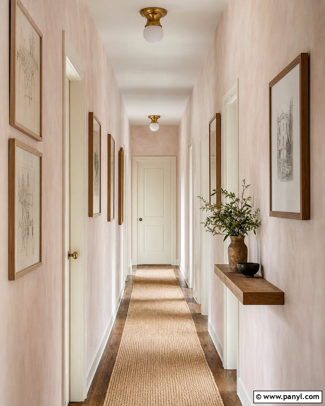 Pink Limewash Hallway - 25 Limewash Pink Walls