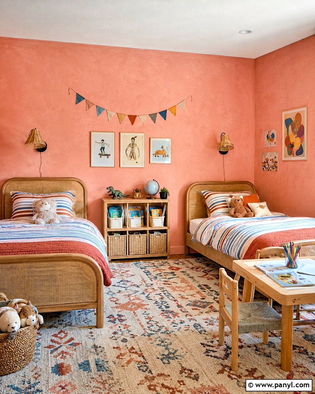 Pink Limewash Kids Bedroom - 40 Pink Limewash Wall Ideas