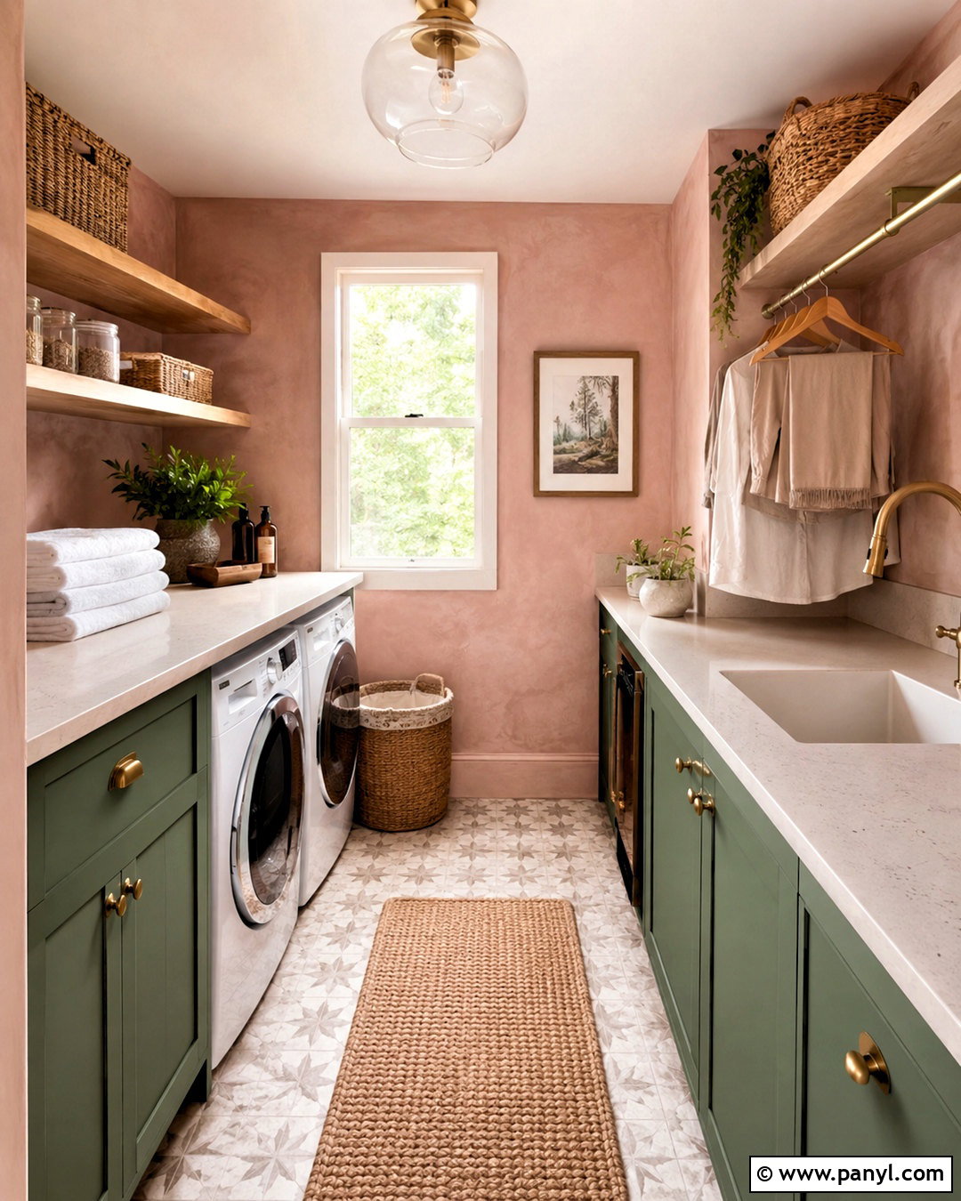 Pink Limewash Laundry Room - 40 Pink Limewash Wall Ideas