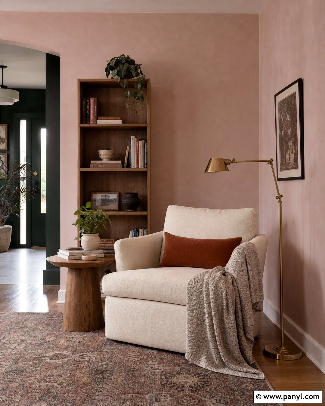 Pink Limewash Reading Nook - 25 Limewash Pink Walls