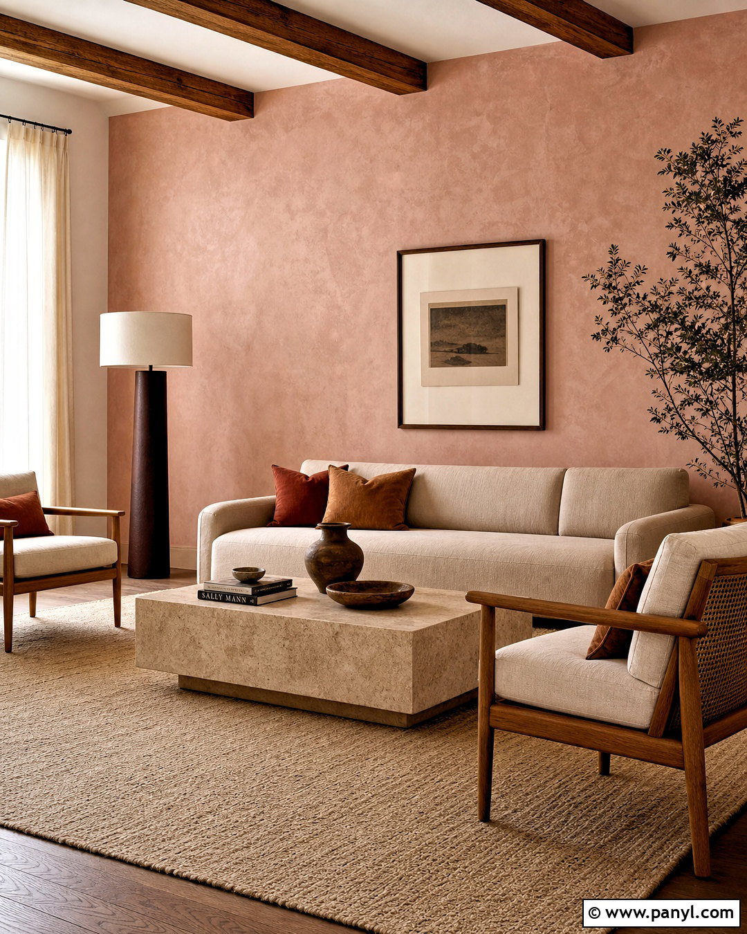 Pink Limewash Wall - 20 pink wall design ideas
