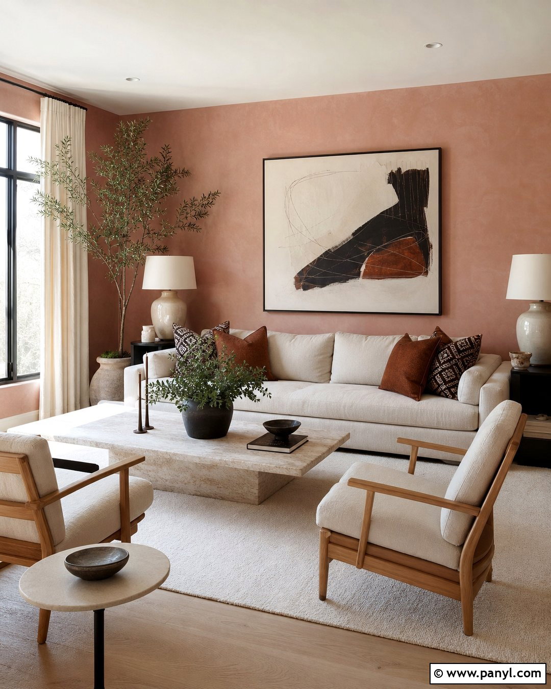 Pink Limewash Walls With White Ceiling - 25 White Pink Walls