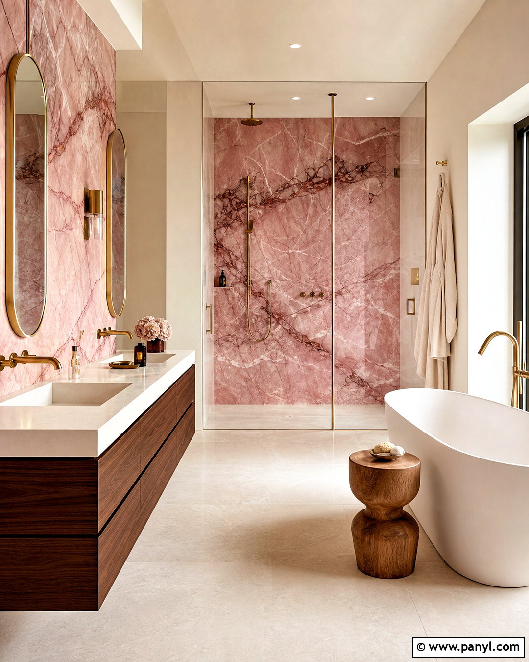 Pink Marble Bathroom - 20 pink bathroom inspo ideas