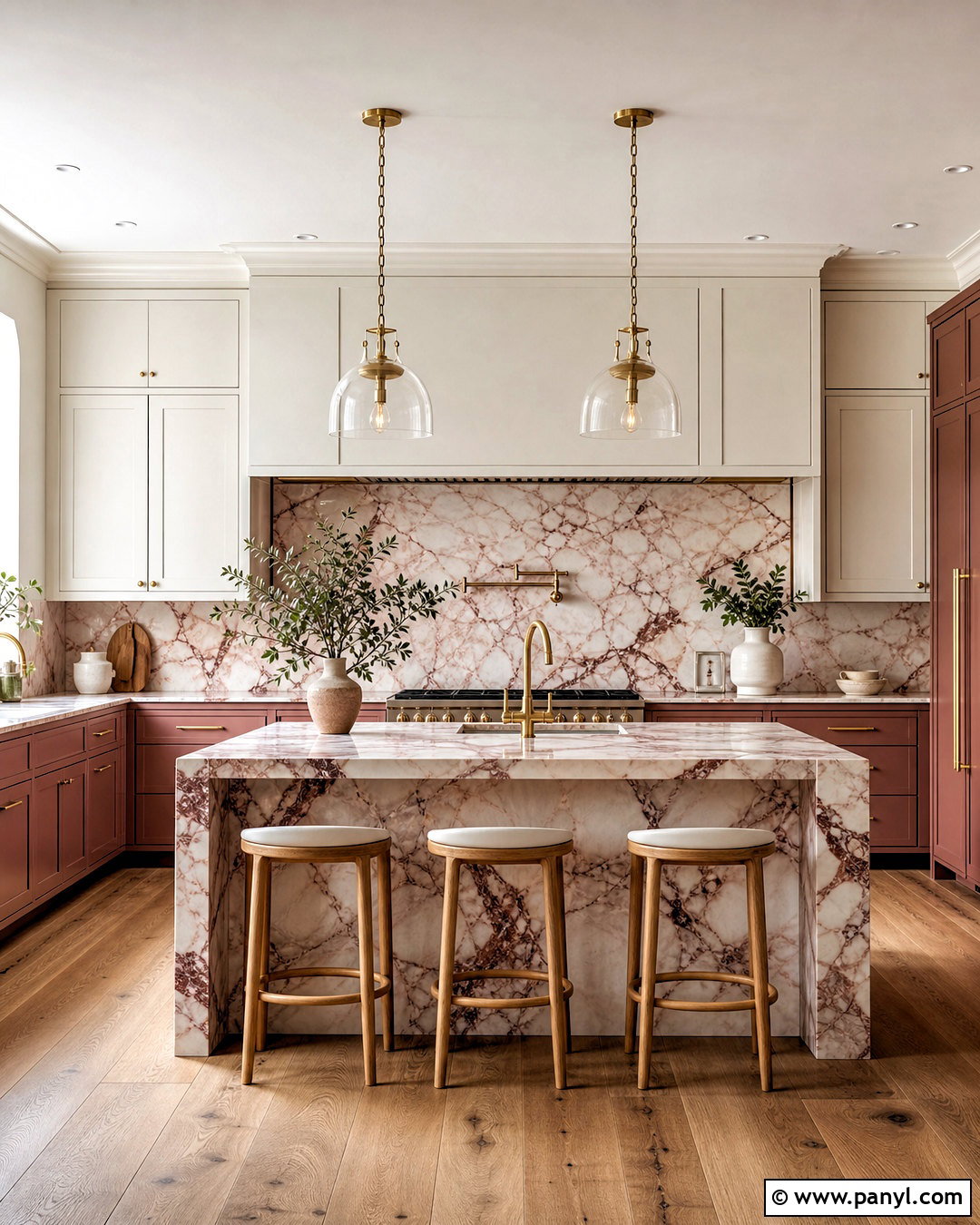 Pink Marble Kitchen - 20 pink kitchen inspiration ideas