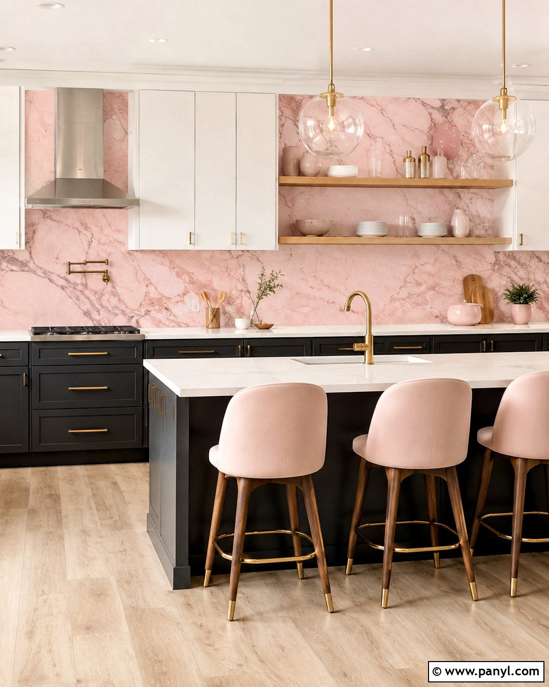 Pink Marble Kitchen Wallpaper - 20 pink kitchen wallpaper ideas