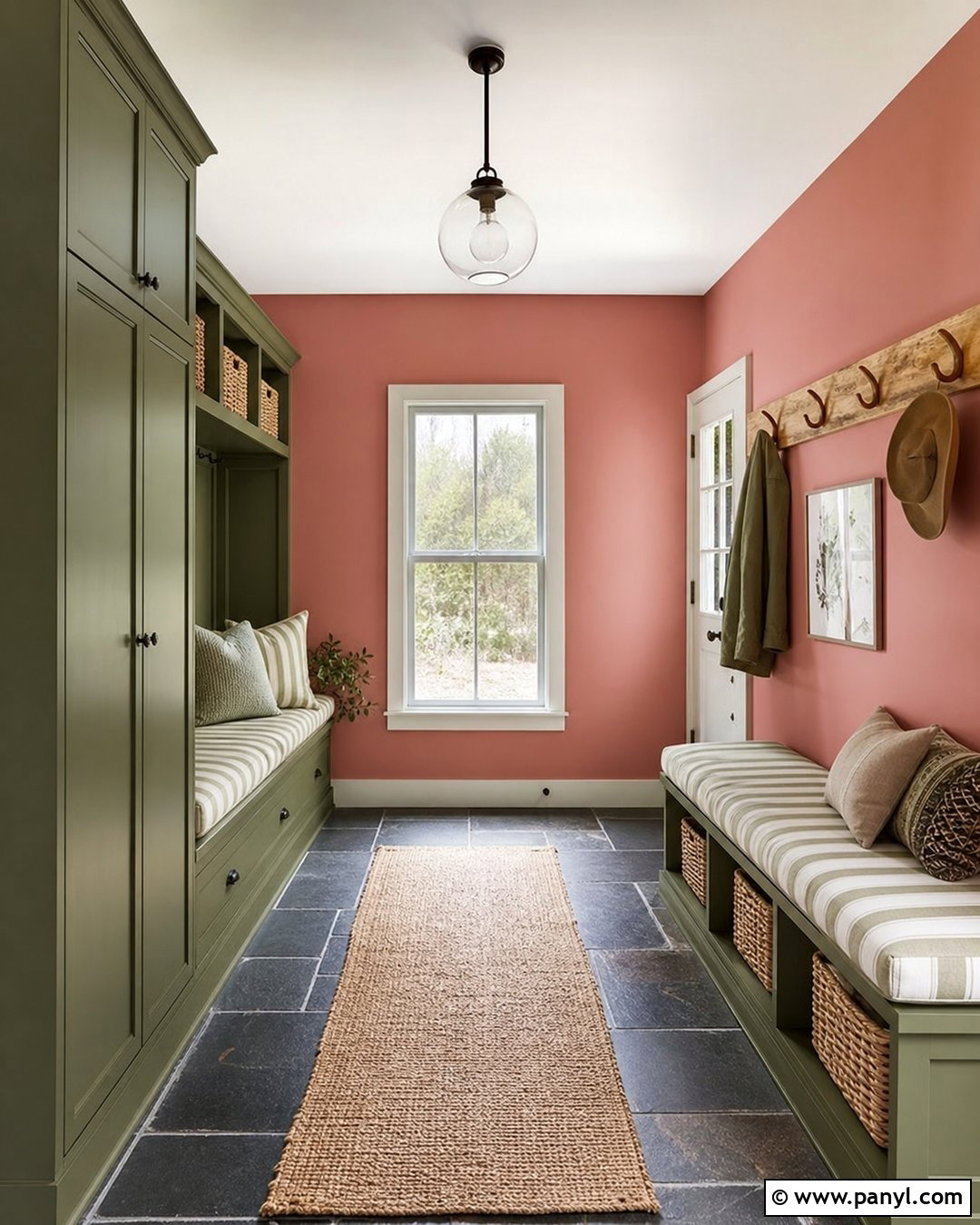 Pink Mudroom Walls - 35 Pink Painted Walls