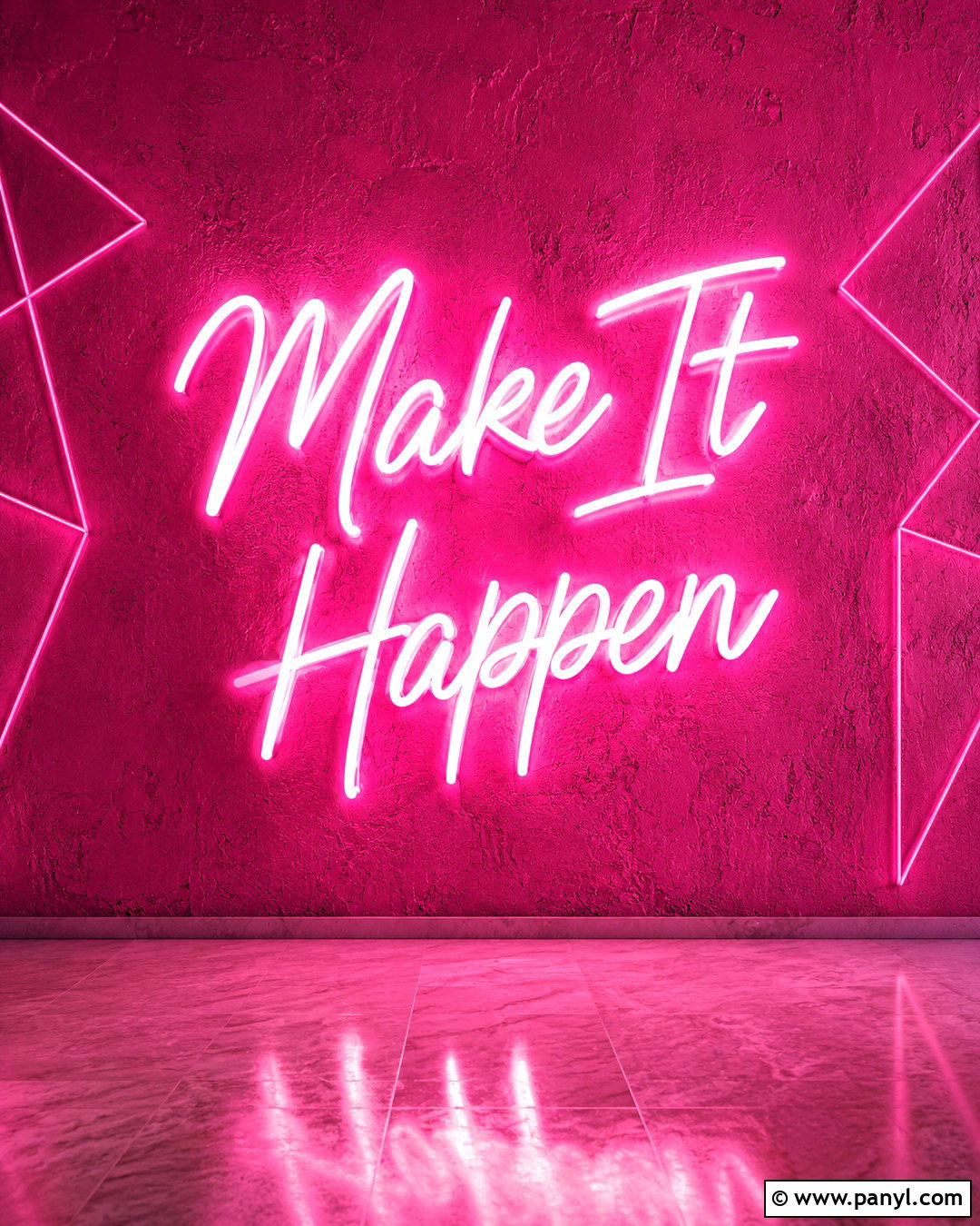 Pink Neon Ambition Quote Wallpaper - 40 pink wallpaper with quotes