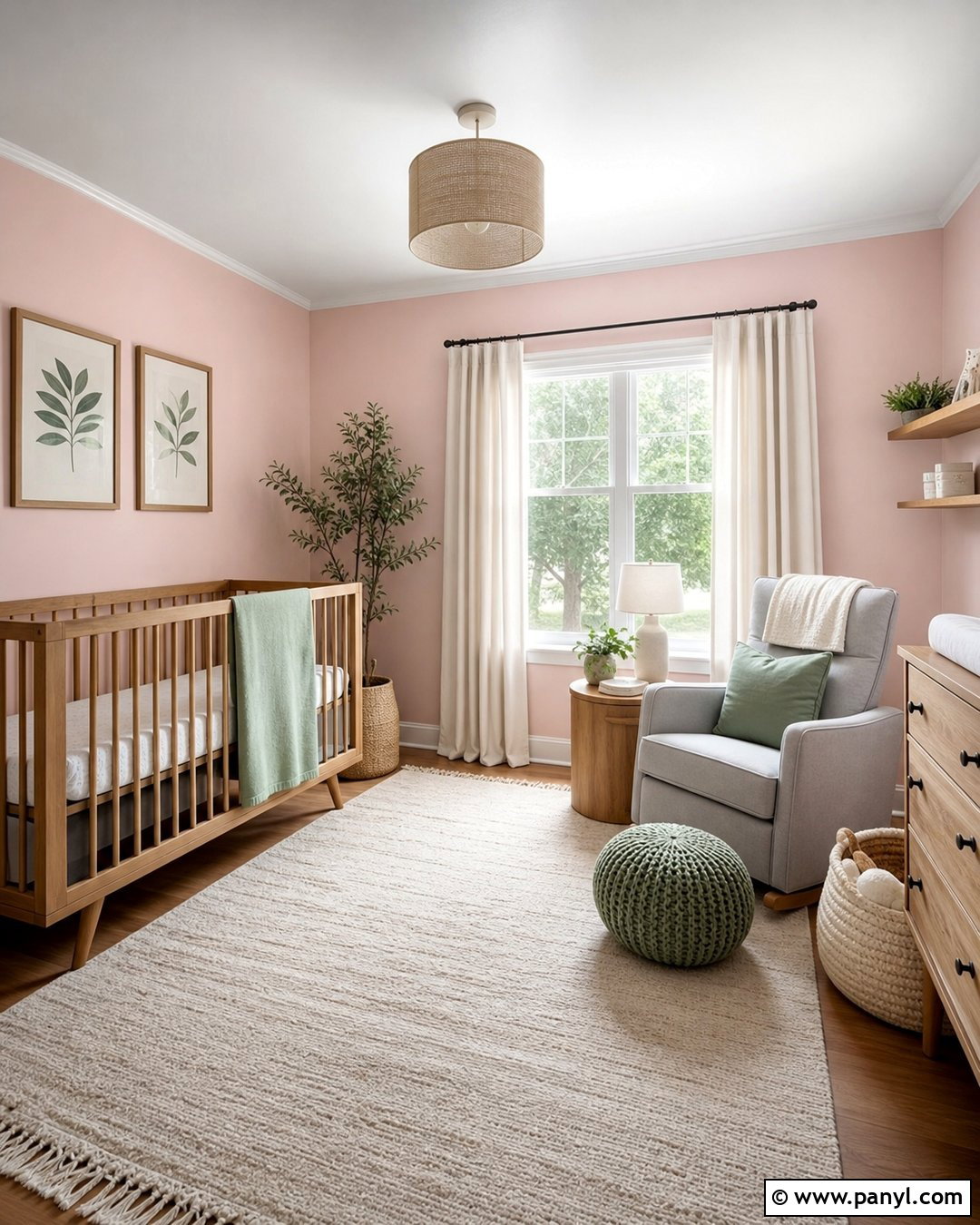 Pink Nursery Accent Wall - 35 pink accent walls