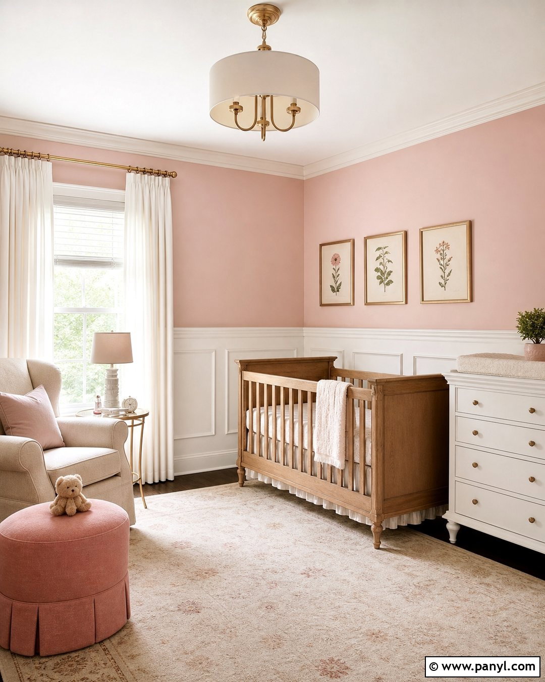 20 Accent Wall Nursery Girl Pink Ideas for a Sweet, Serene Space