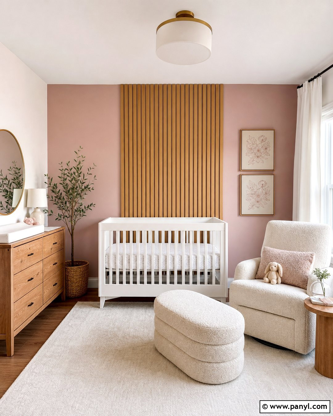 Pink Nursery Wall With Wood Slats - 20 Accent Wall Nursery Girl Pink Ideas