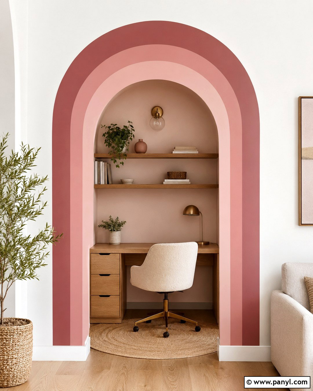 Pink Ombre Arch Wall - 20 Ombre Pink Wall Ideas