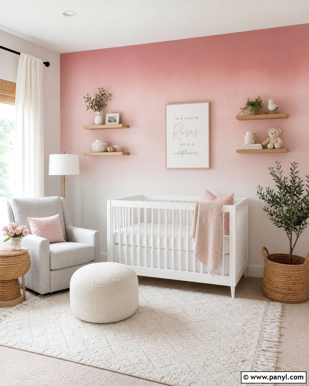 Pink Ombre Nursery Accent Wall - 20 Accent Wall Nursery Girl Pink Ideas