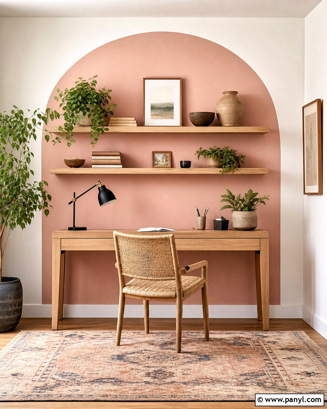 Pink Painted Arch Wall - 20 pink wall painting ideas
