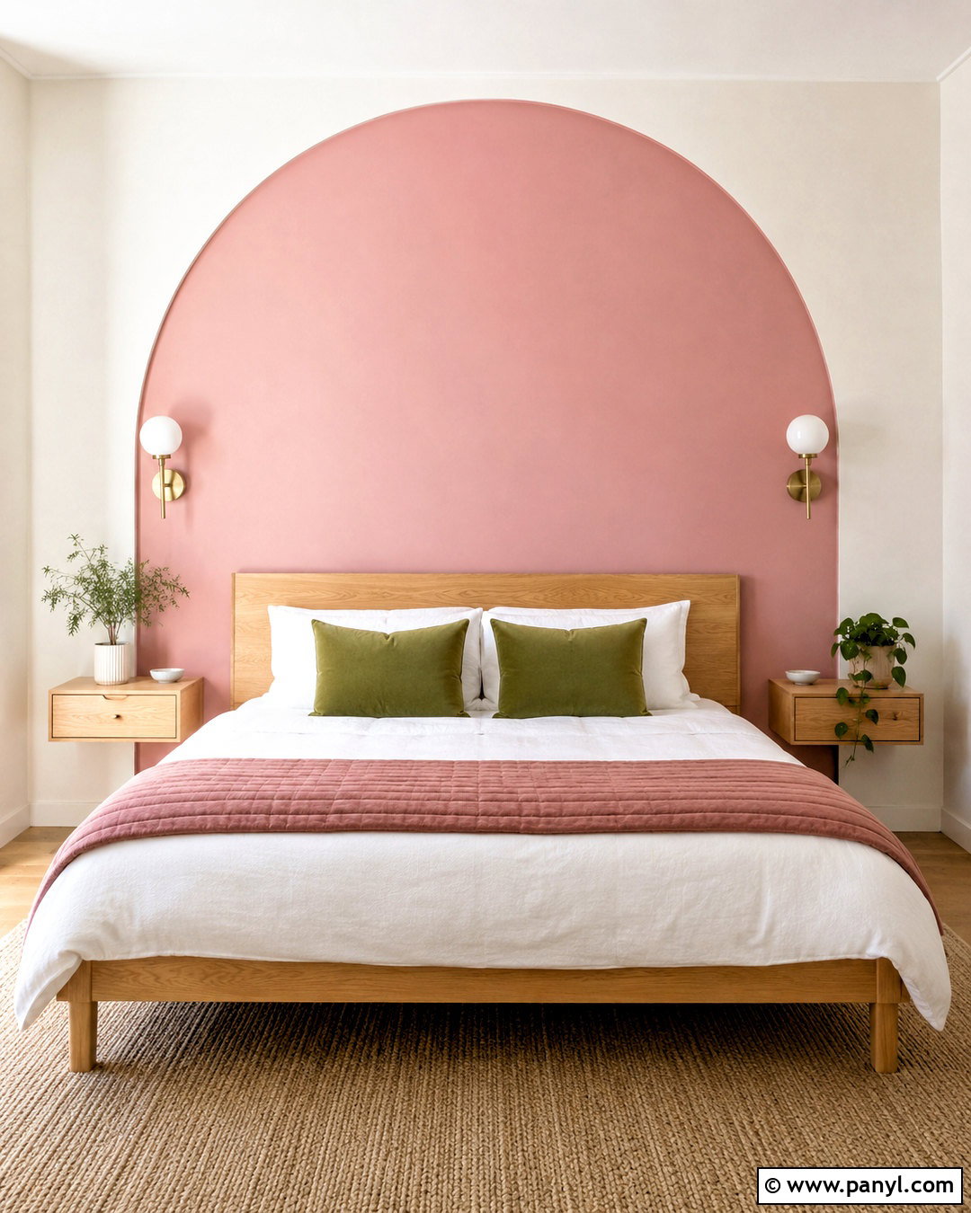 Pink Painted Bedroom Arch - 20 pink paint bedroom ideas