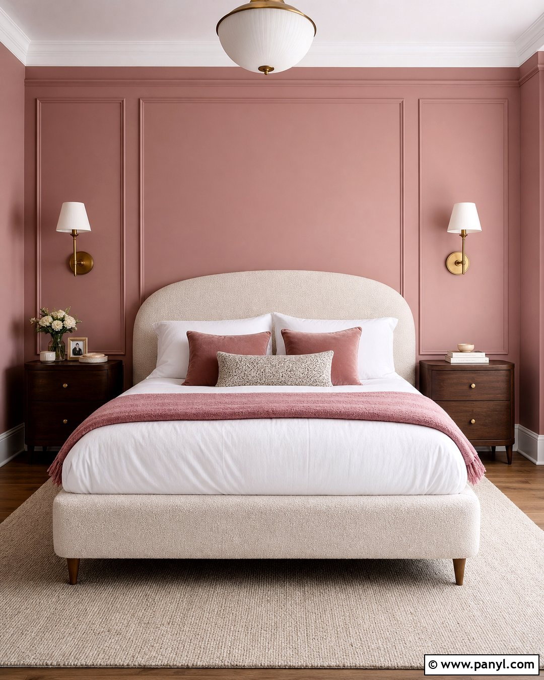 Pink Paneled Bedroom Accent Wall - 35 pink accent walls