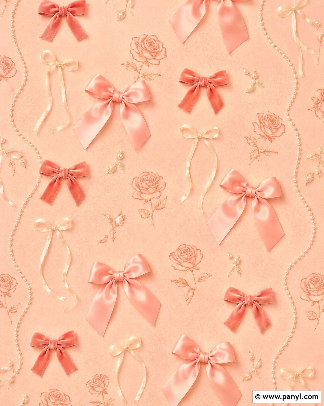 Pink Peach Bow Wallpaper - 20 pink peach aesthetic wallpaper ideas
