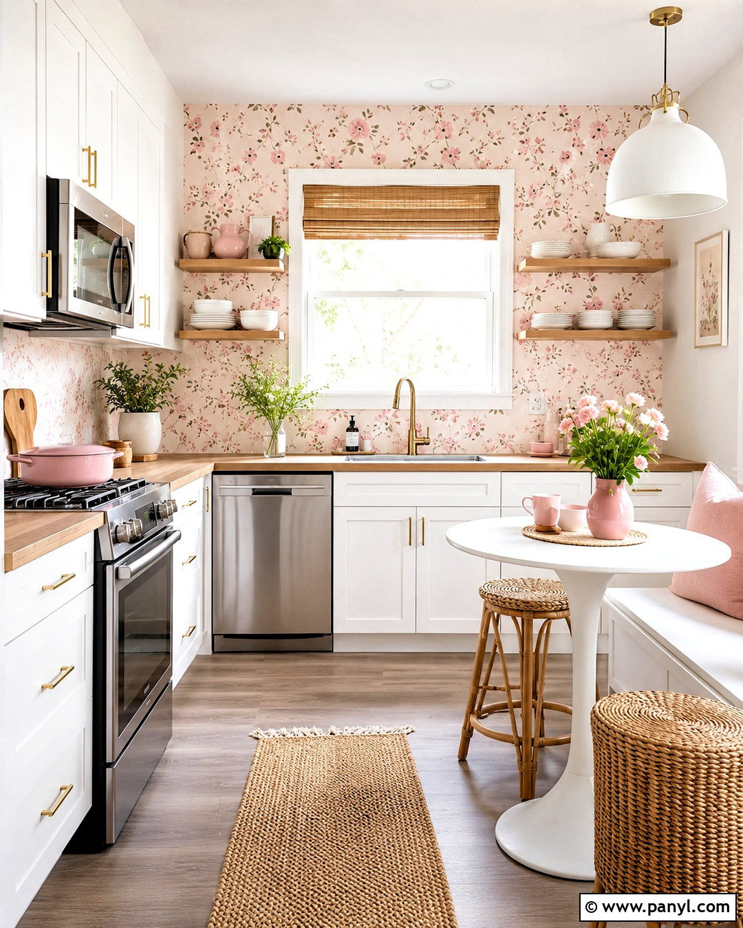 Pink Peel And Stick Kitchen Wallpaper - 20 pink kitchen wallpaper ideas