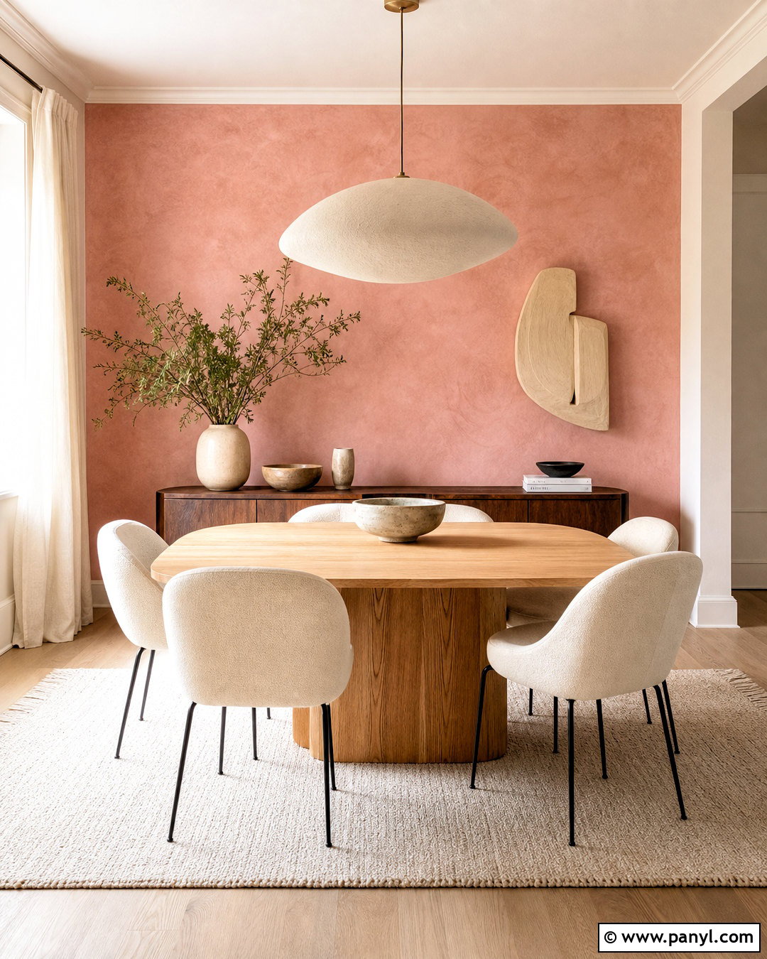 Pink Plaster Feature Wall - 20 pink feature wall ideas