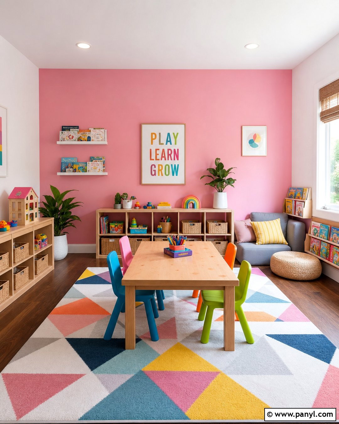 Pink Playroom Accent Wall - 35 pink accent walls