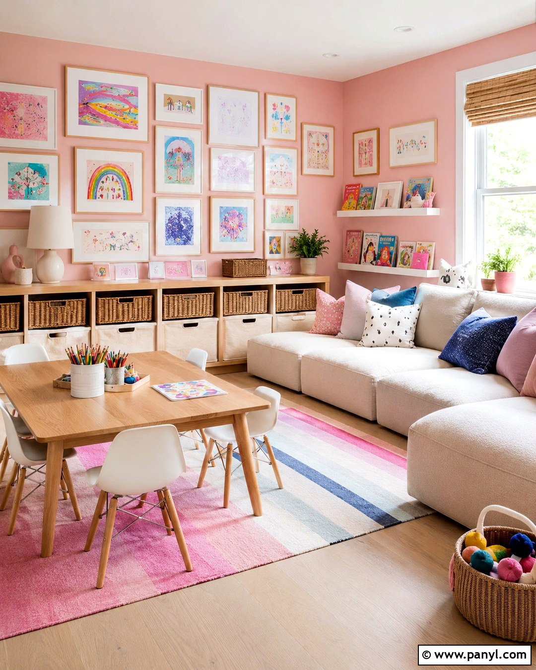 Pink Playroom Gallery Wall - 20 Pink Playroom Walls