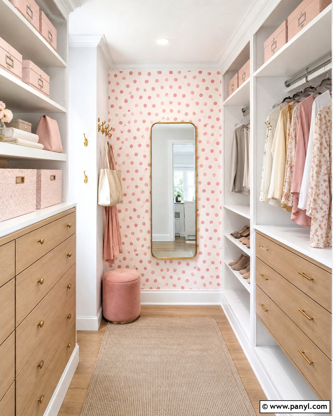 Pink Polka Dot Wallpaper Dressing Room - 20 pink positive wallpaper ideas