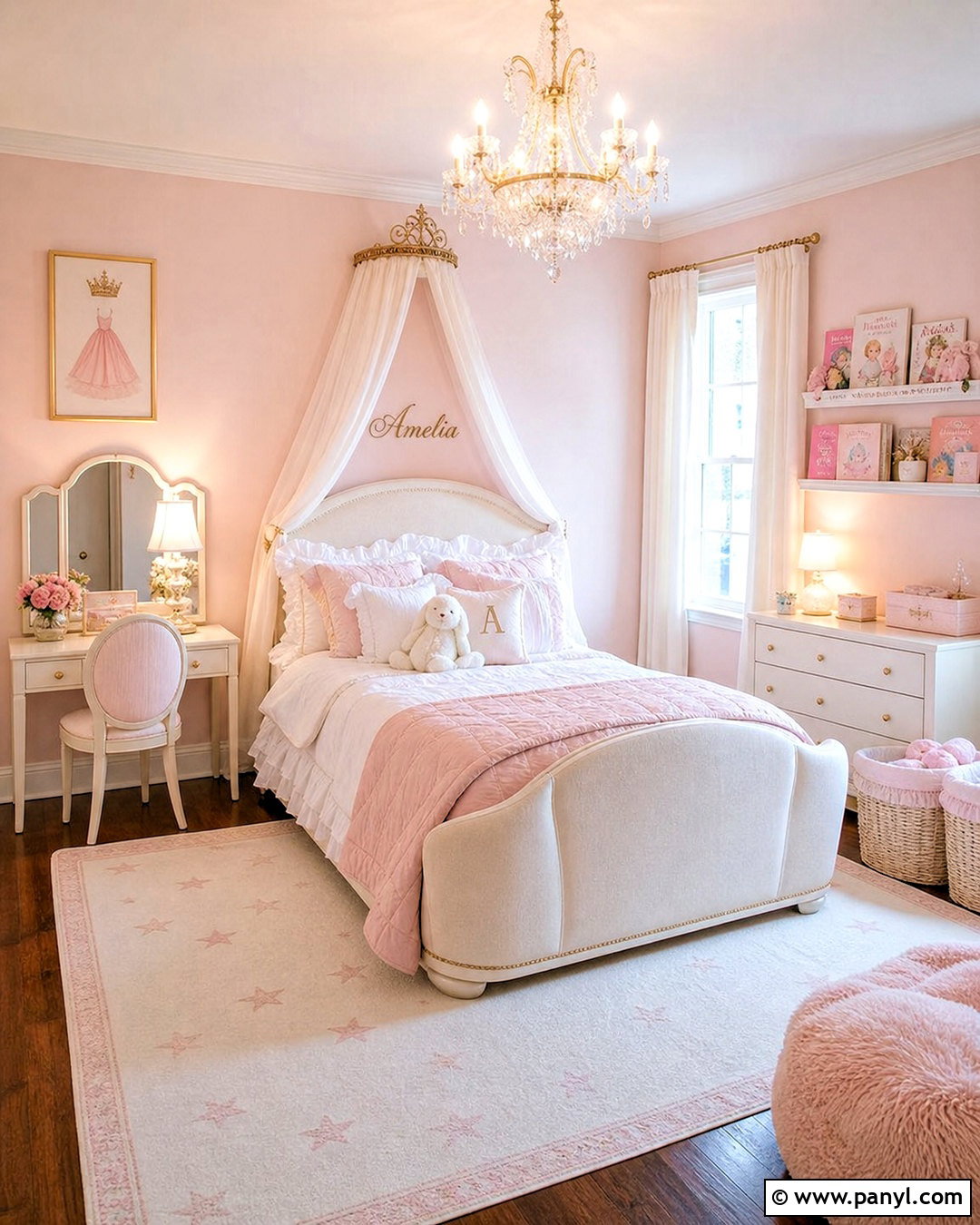 Pink Princess Girl Bedroom - 20 girl bedroom designs pink ideas