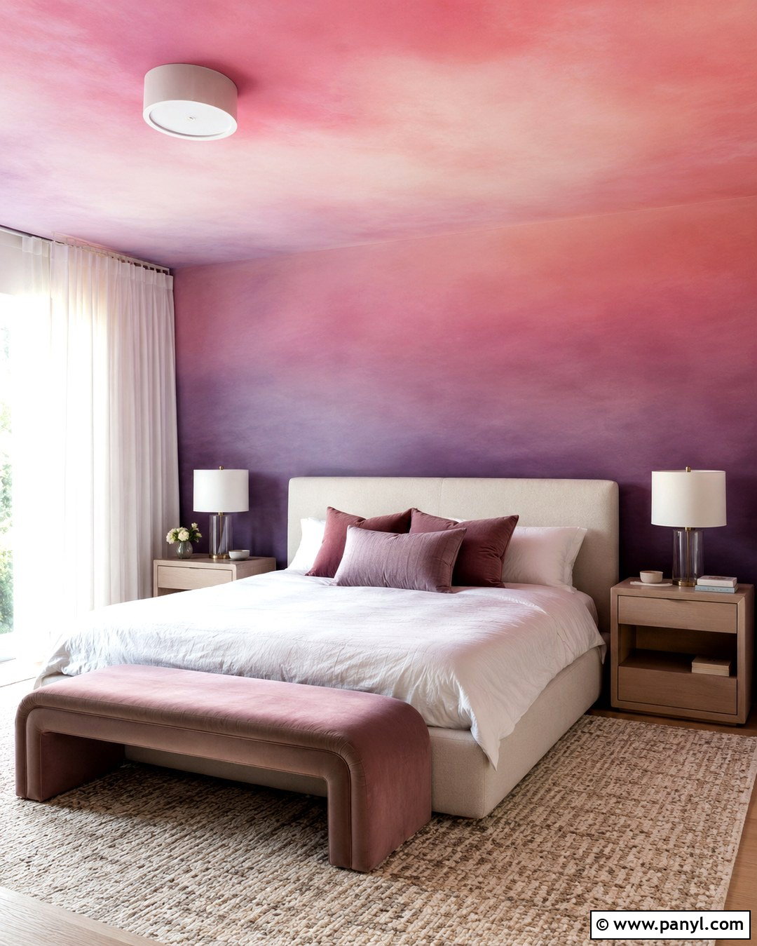 Pink Purple Ombre Ceiling Wall - 20 Pink And Purple Ombre Wall Ideas