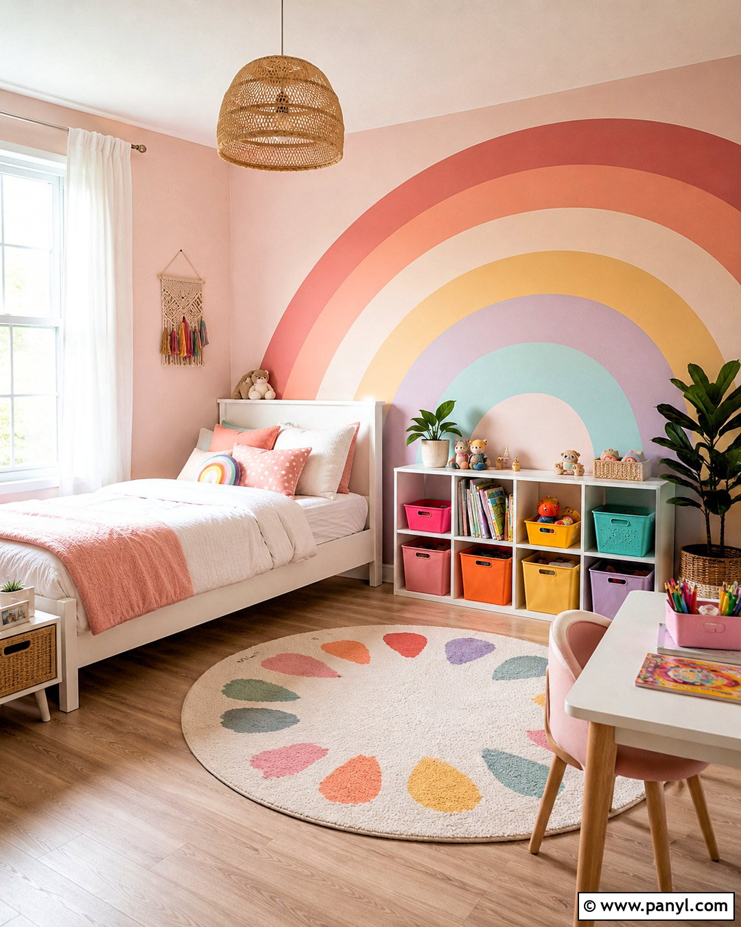 Pink Rainbow Girls Bedroom - 20 pink bedrooms for girls kids