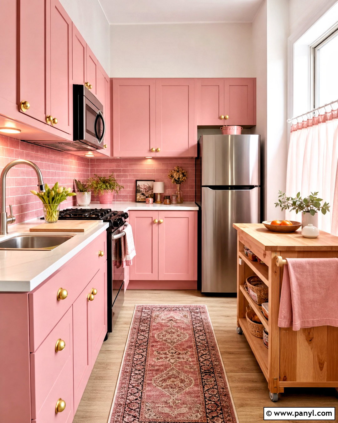 Pink Rental Kitchen - 20 pink kitchen inspiration ideas