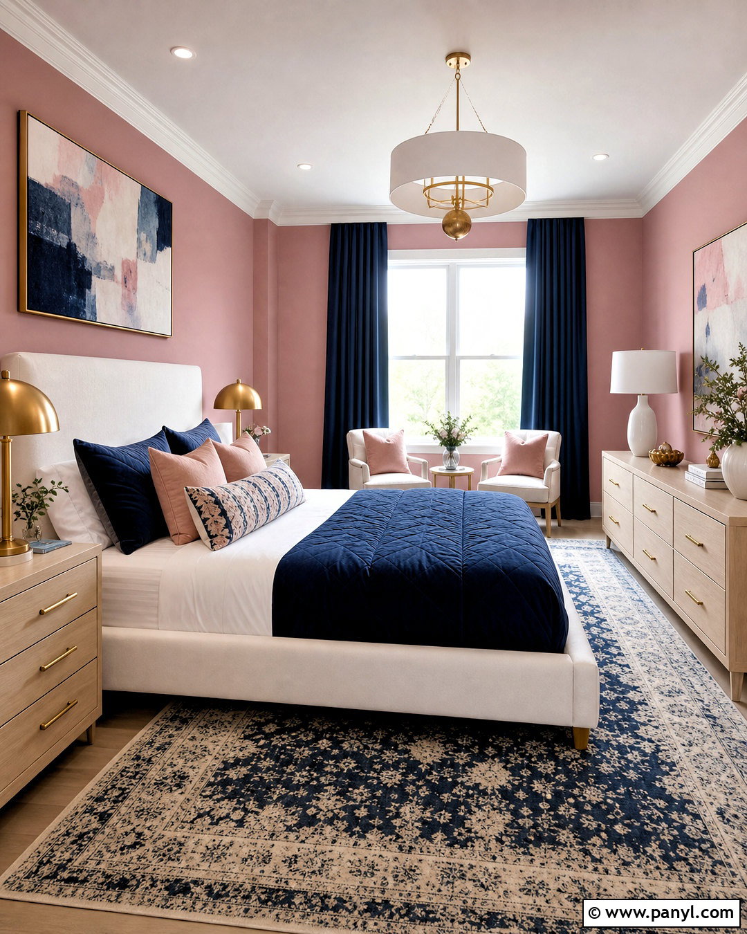 Pink Room With Blue Accents - 20 simple pink room ideas