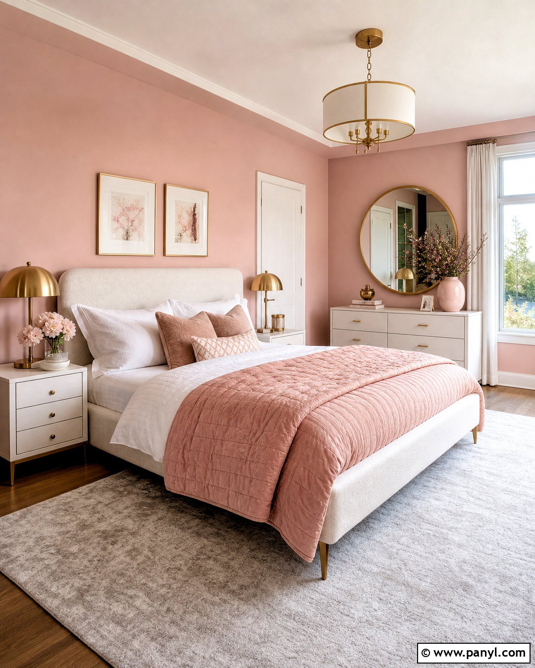 Pink Room With Gold Accents - 20 simple pink room ideas