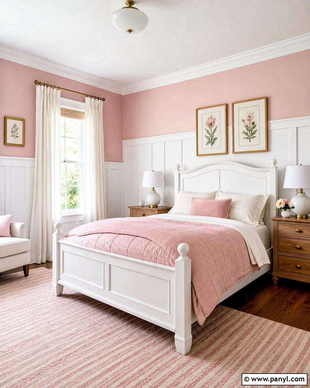 Pink Room With White Paneling - 20 simple pink room ideas