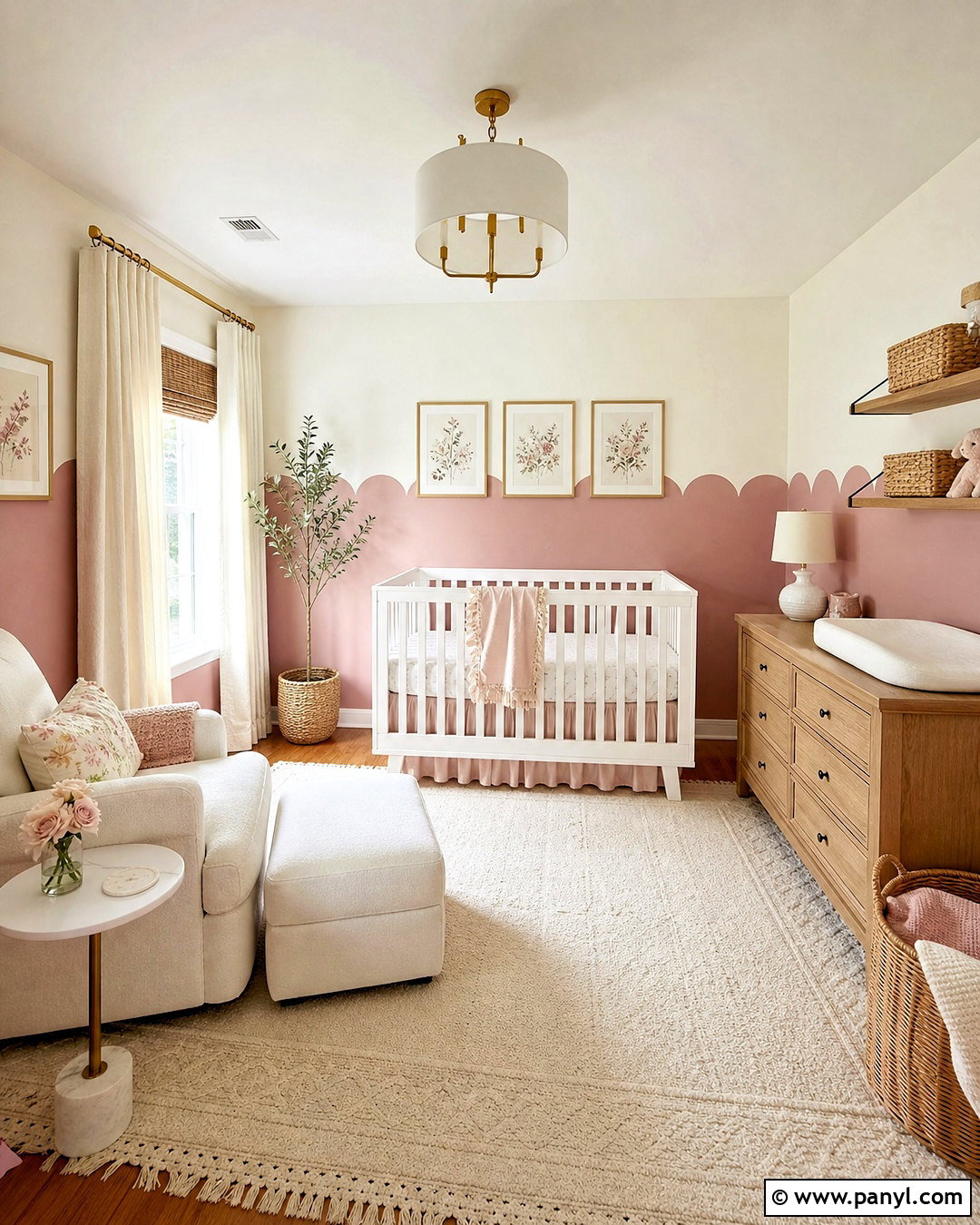 Pink Scalloped Baby Girl Bedroom Paint - 20 baby girl bedroom paint ideas