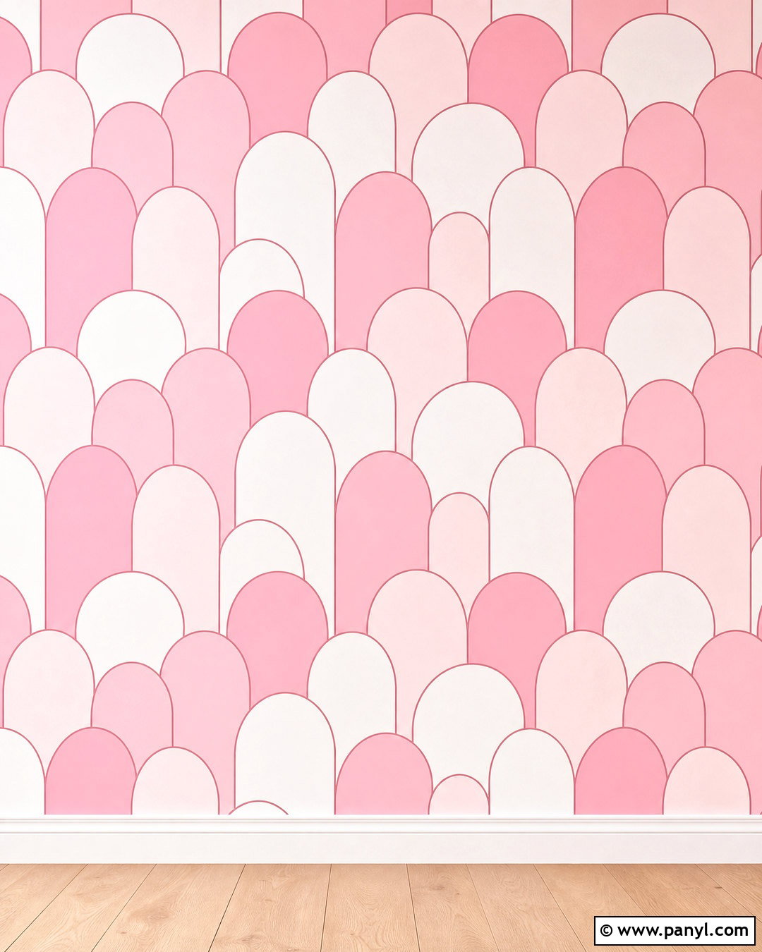 Pink Scalloped Stripes Background - 20 pink stripes background ideas