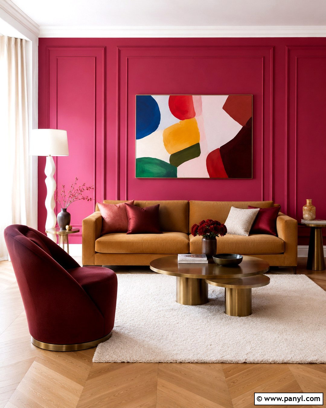 Pink Shiplap Kitchen Wall - 20 Pink Panelled Walls