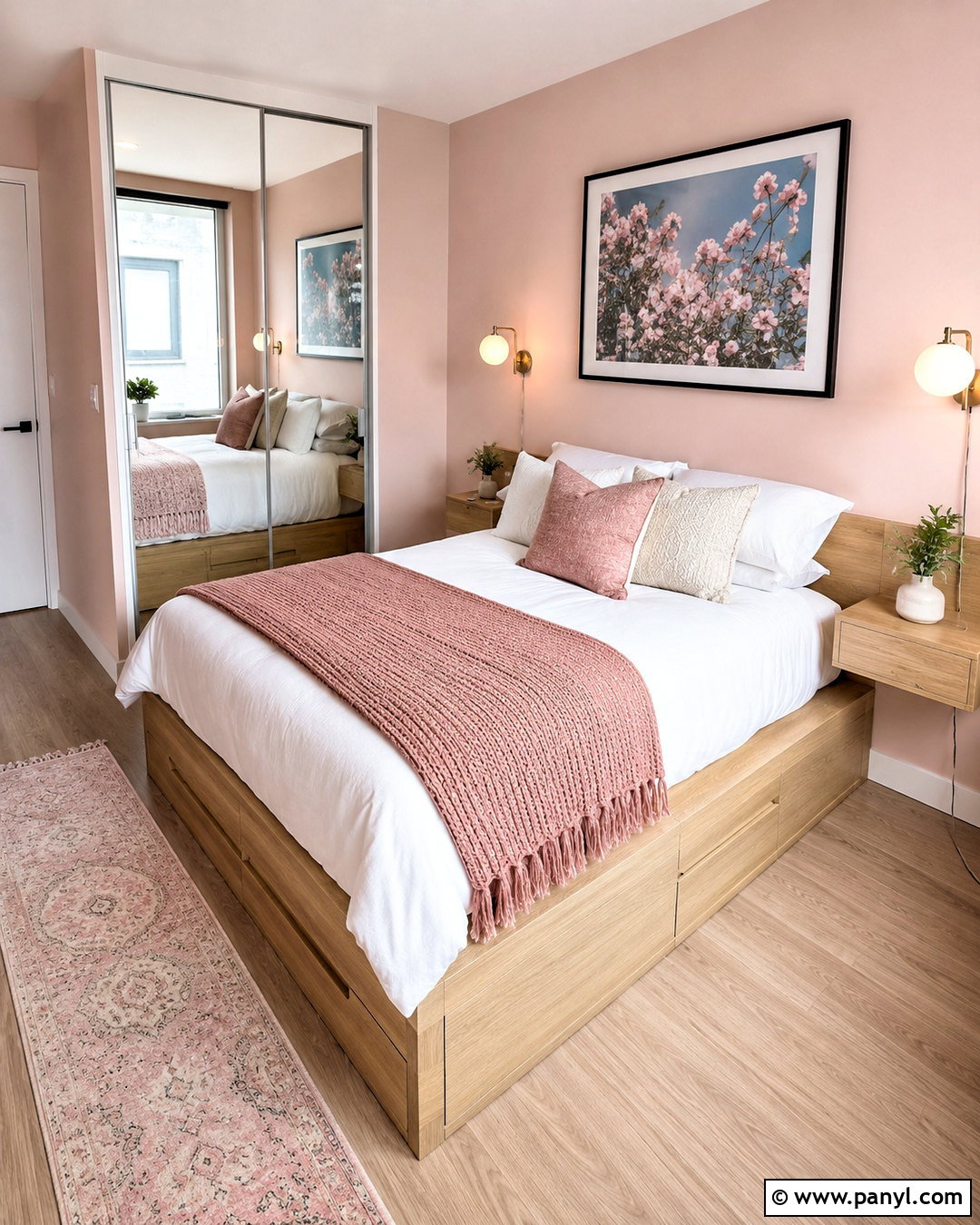 Pink Small Bedroom - 20 pink colour room ideas